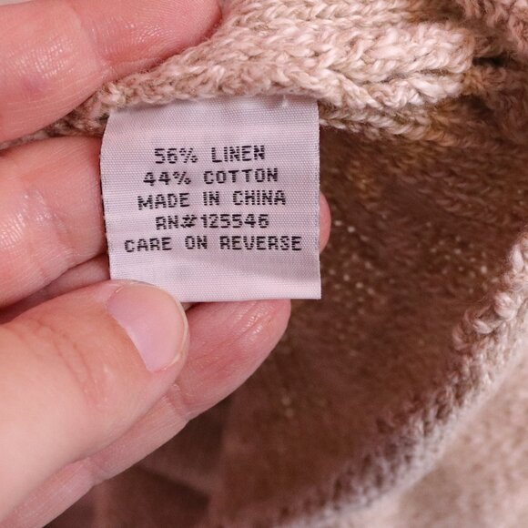 Habitat | Linen Cotton V Neck Tunic Sweater Medium - Picture 6 of 6